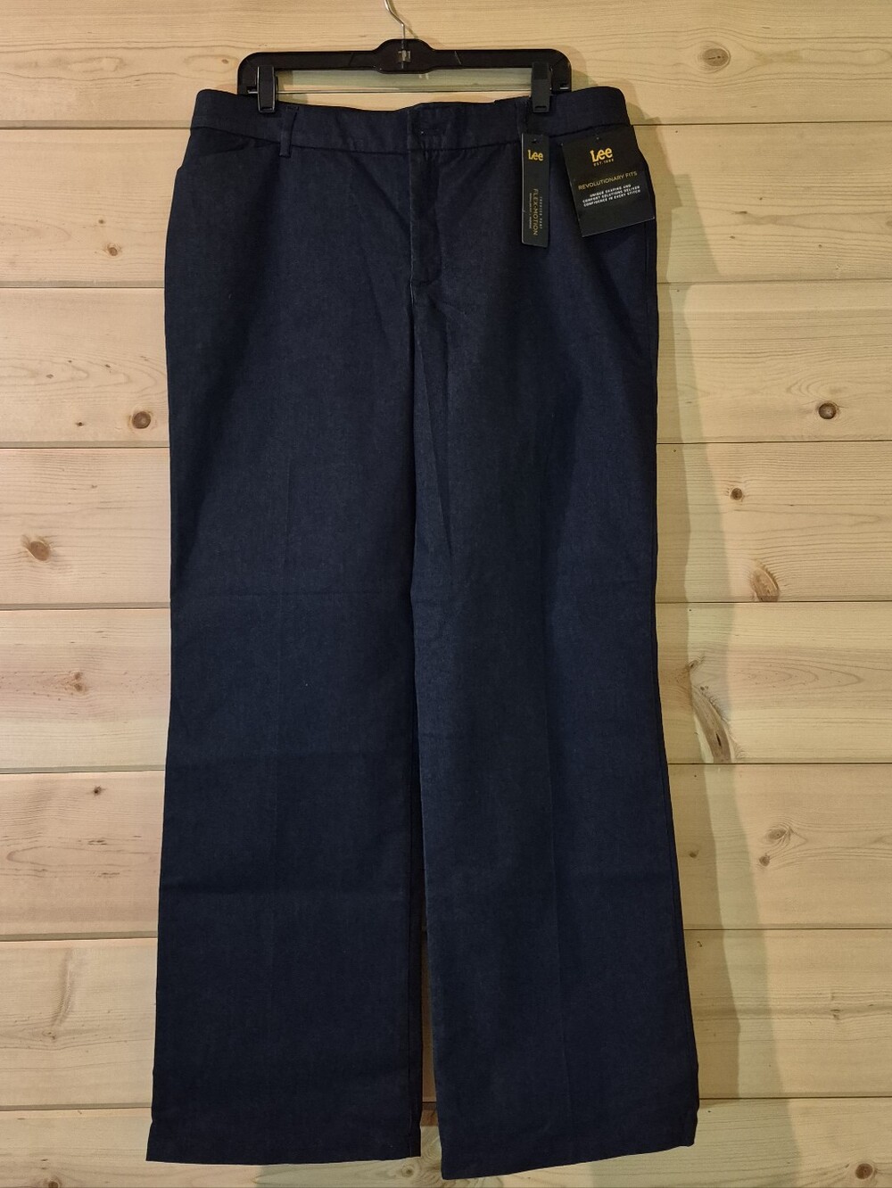 Lee Women's Dark Blue Trousers Regular Fit Mid Rise Size 16x32 NWT